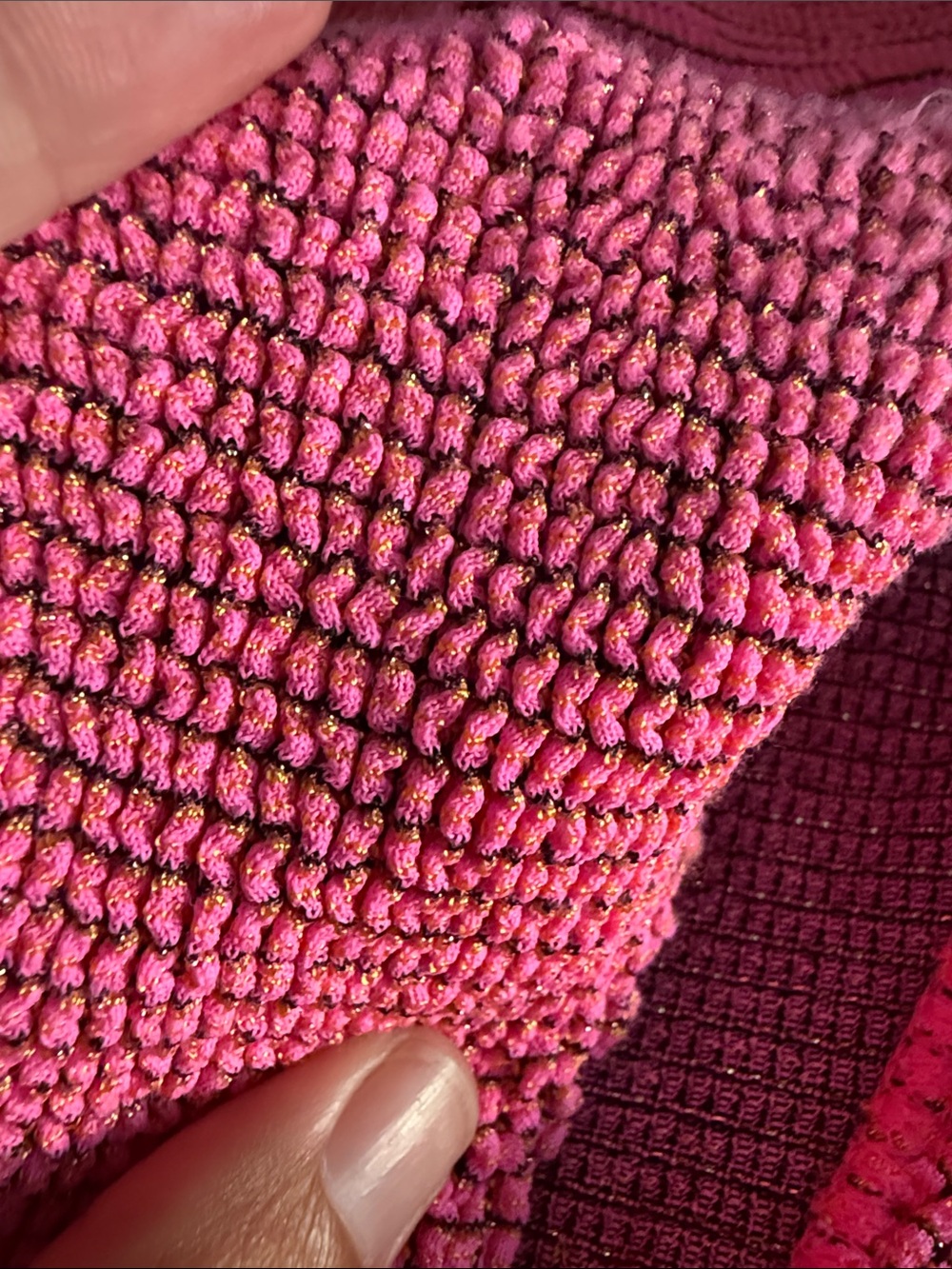bond-eye Hot Pink Textured Bikini Set - Picture 2 of 2